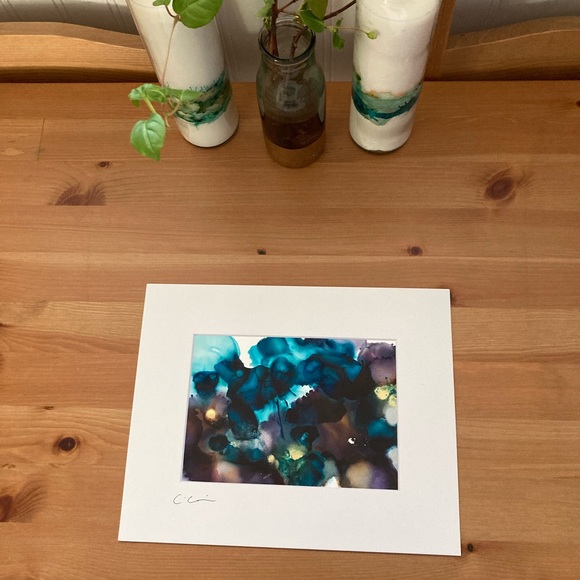 Artisan Other - New Original Signed Artwork Alcohol Ink on Paper